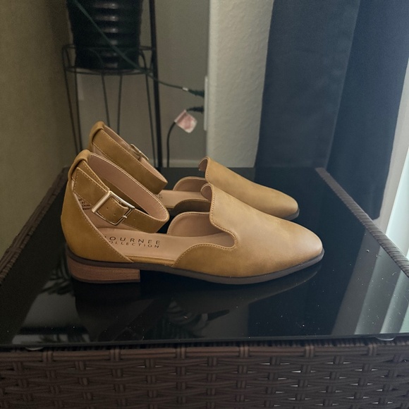 Journee Collection Ankle Buckle Strap Flats - Picture 1 of 4